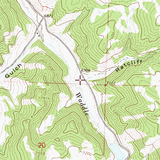 Topographic Map of Ratcliff Gulch, CO