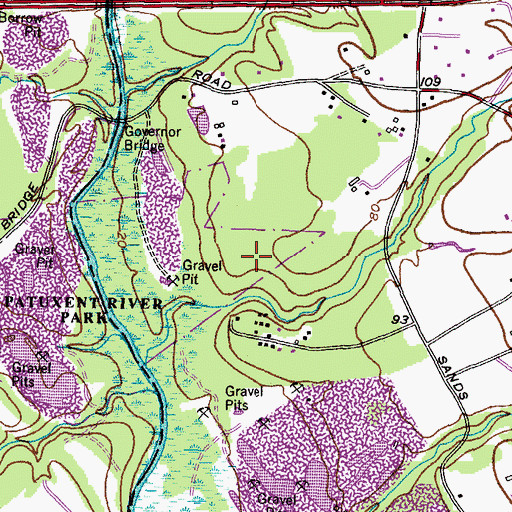 Topographic Map of State of Maryland, MD