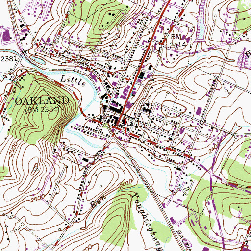 Topographic Map of Saint Pauls United Methodist Church, MD