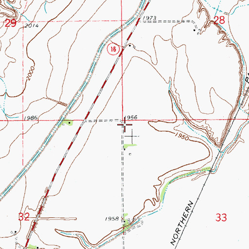 Topographic Map of Sears (historical), MT