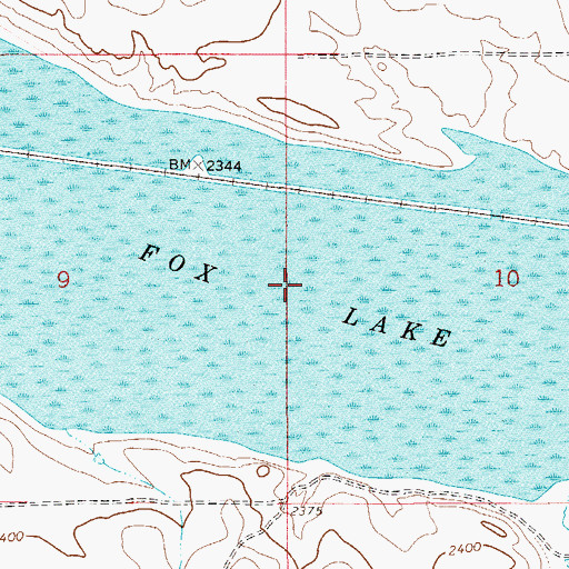 Topographic Map of Fox Lake Wildlife Management Area, MT