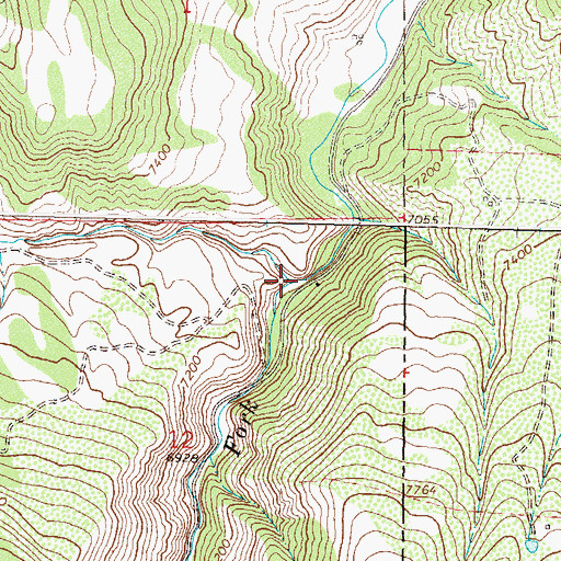 Topographic Map of Lynch Creek, CO