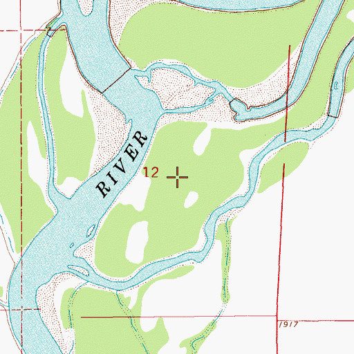 Topographic Map of Diamond Island, MT