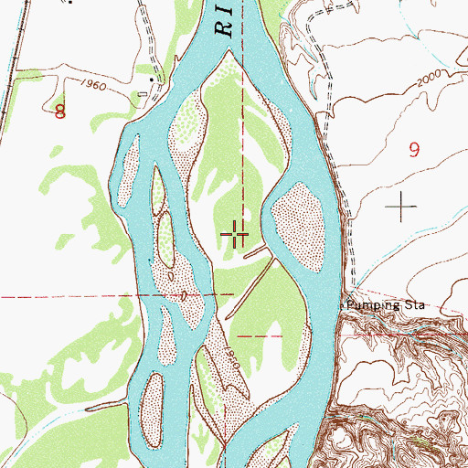 Topographic Map of Duck Island, MT