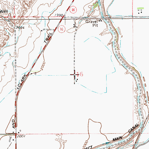 Topographic Map of Tokna Post Office (historical), MT