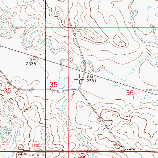 Topographic Map of Lane Post Office (historical), MT