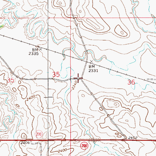 Topographic Map of Kemmis Post Office (historical), MT