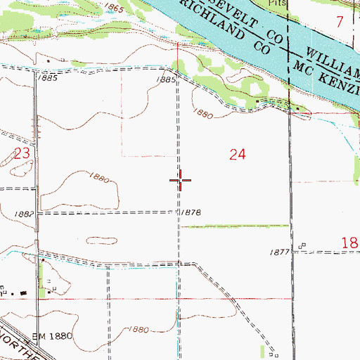 Topographic Map of Java Post Office (historical), MT