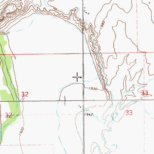 Topographic Map of Gossett Post Office (historical), MT