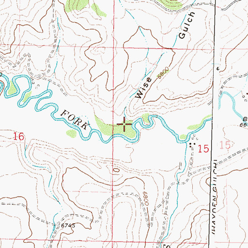 Topographic Map of Wise Gulch, CO