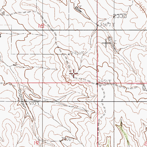 Topographic Map of Gidley Post Office (historical), MT