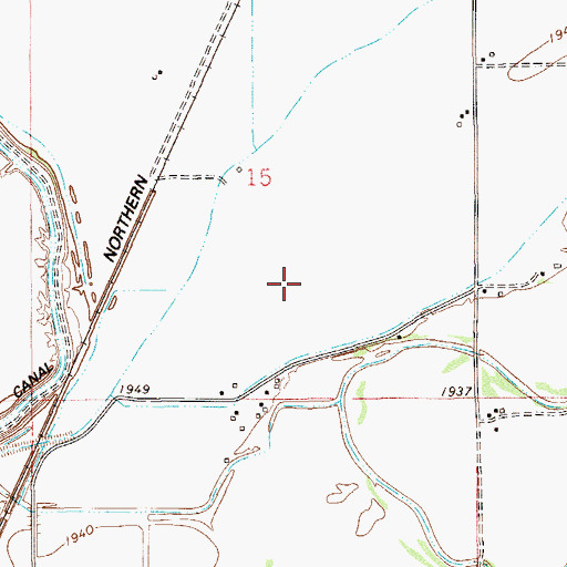Topographic Map of Dundee Post Office (historical), MT