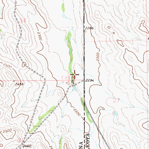 Topographic Map of Clark Post Office (historical), MT