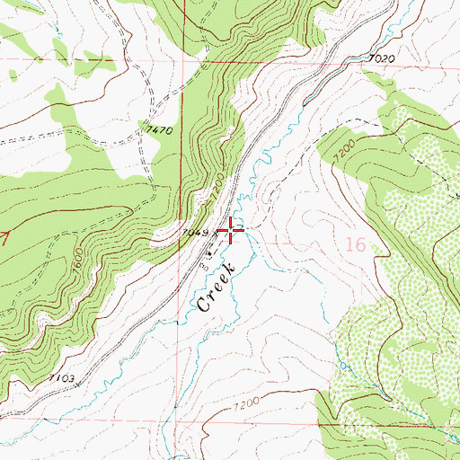 Topographic Map of Little Middle Creek, CO