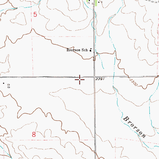 Topographic Map of Brorson (historical), MT