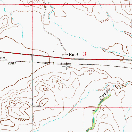 Topographic Map of Occident Elevator (historical), MT