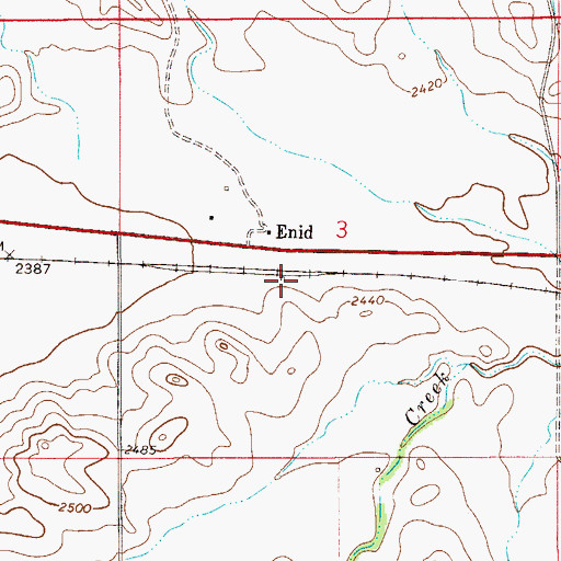 Topographic Map of Farmers Equity Elevator (historical), MT