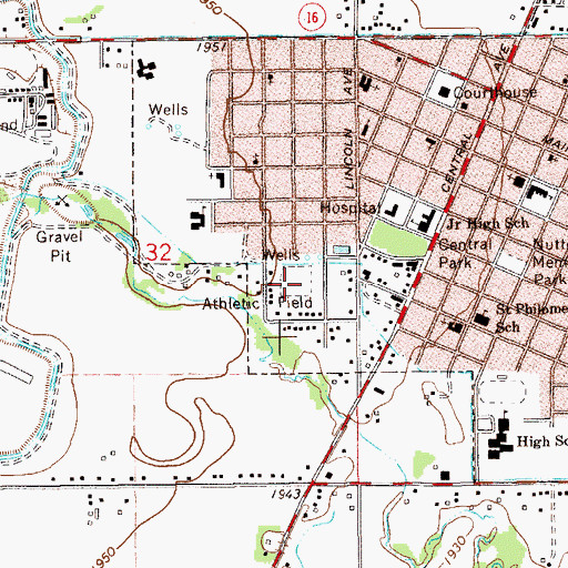 Topographic Map of Moose Park, MT