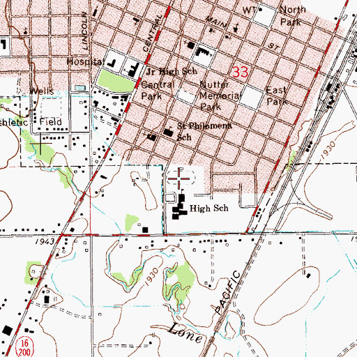 Topographic Map of Swanson Field, MT