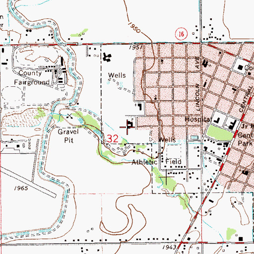 Topographic Map of West Side Elementary School, MT