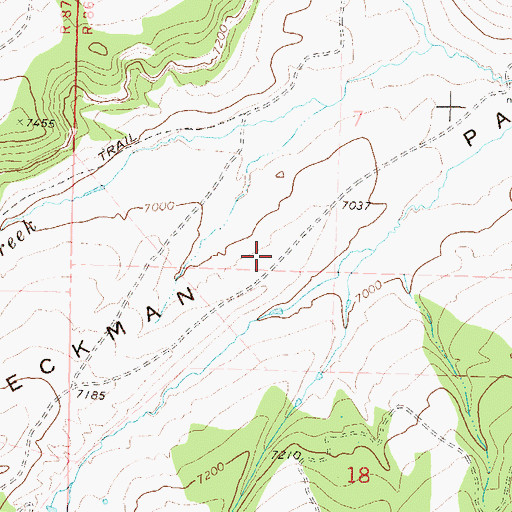 Topographic Map of Eckman Park, CO