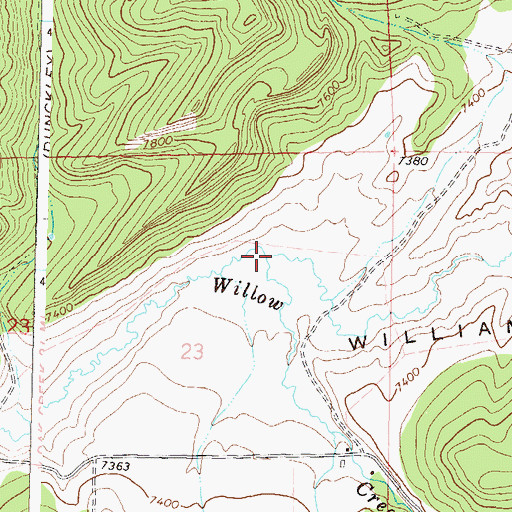Topographic Map of Salt Creek, CO