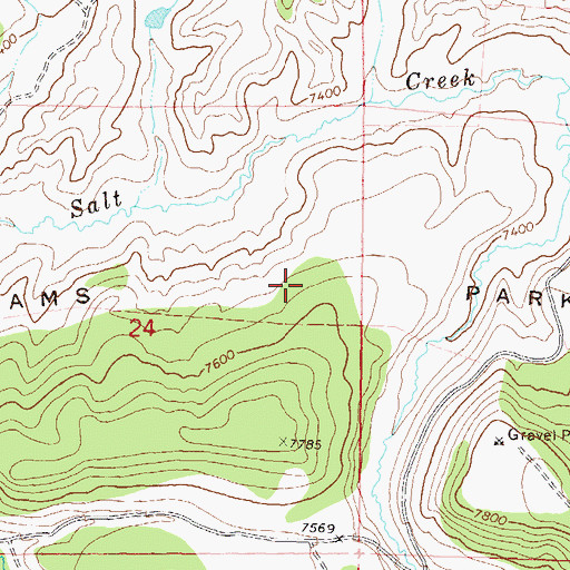 Topographic Map of Williams Park, CO