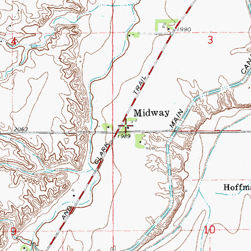 Topographic Map of Midway School (historical), MT