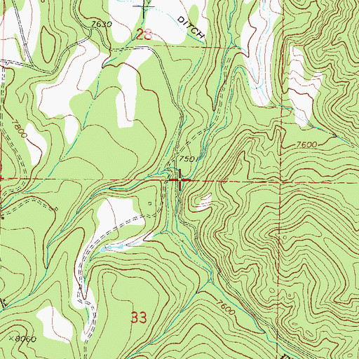 Topographic Map of West Fish Creek, CO