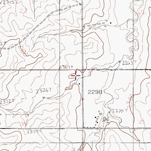 Topographic Map of Bottens School (historical), MT