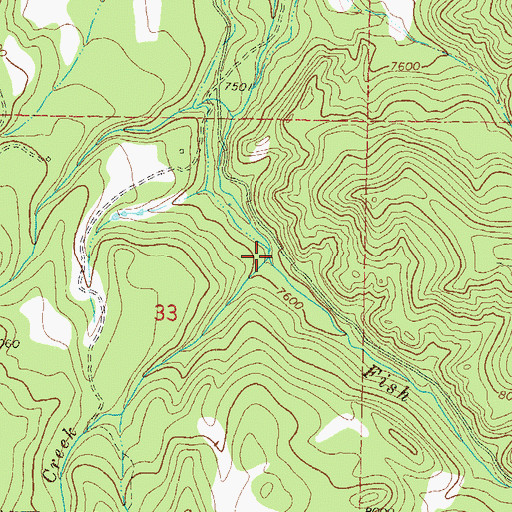 Topographic Map of Middle Fish Creek, CO