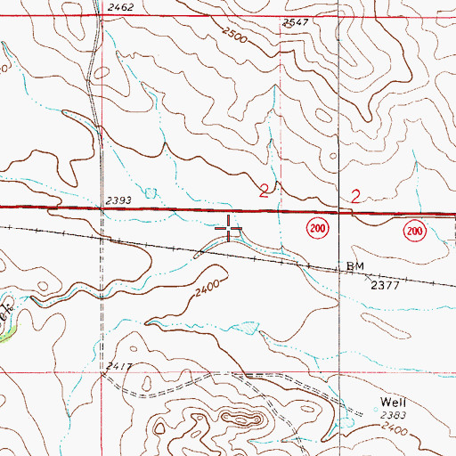 Topographic Map of West Fork Fox Creek, MT