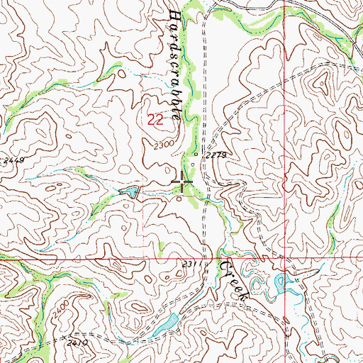 Topographic Map of Cherry Coulee, MT