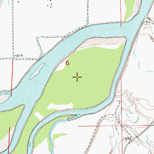 Topographic Map of Buella Island, MT