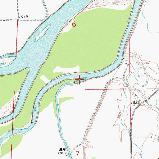 Topographic Map of Coal Bank Slough, MT