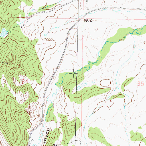 Topographic Map of Fish Creek Canyon, CO