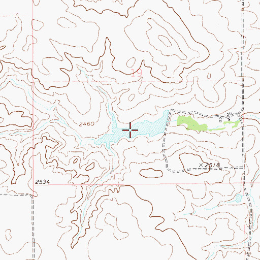 Topographic Map of Erickson Reservoir, MT