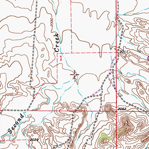 Topographic Map of Bilger Creek, MT