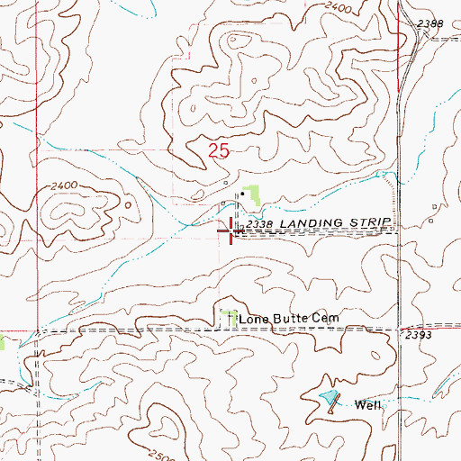 Topographic Map of Wick Landing Strip (historical), MT