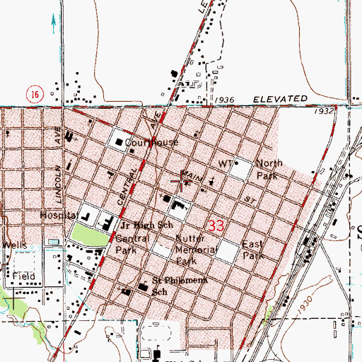 Topographic Map of Faith Alliance Church, MT