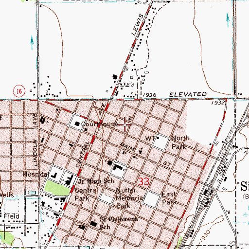 Topographic Map of Holiness Methodist Church (historical), MT