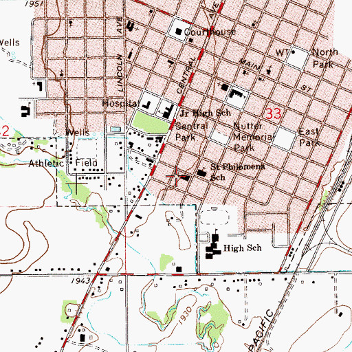 Topographic Map of Saint Matthews Catholic Church, MT