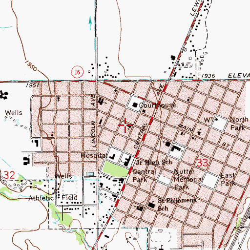 Topographic Map of Reformed Presbyterian Church (historical), MT