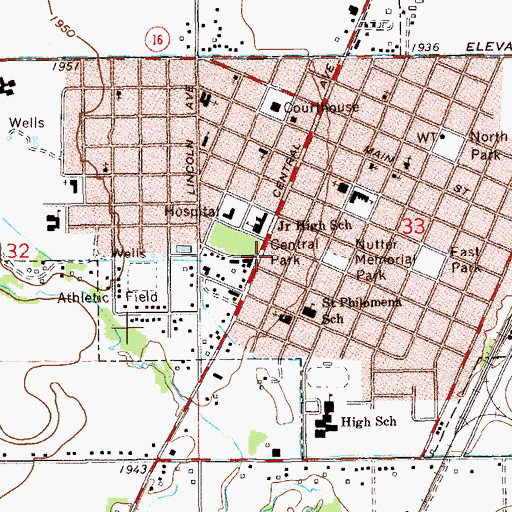Topographic Map of Bible Baptist Church, MT
