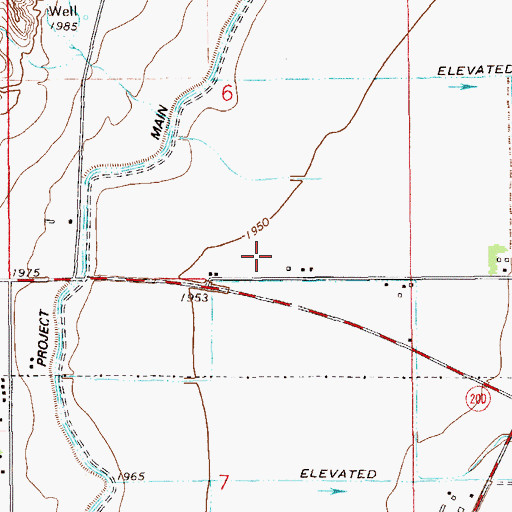 Topographic Map of Sidney Seventh Day Adventist Church, MT
