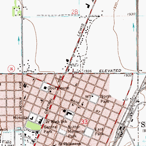 Topographic Map of Shepherd of the Valley Lutheran Church, MT