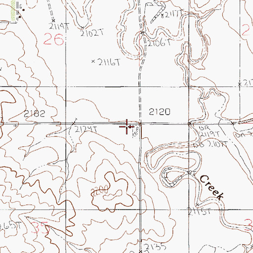 Topographic Map of Mona Church of Christ, MT