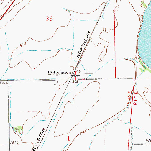 Topographic Map of First Presbyterian Church, MT