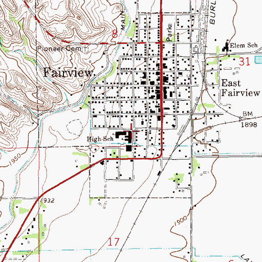 Topographic Map of Saint Catherine Catholic Church, MT
