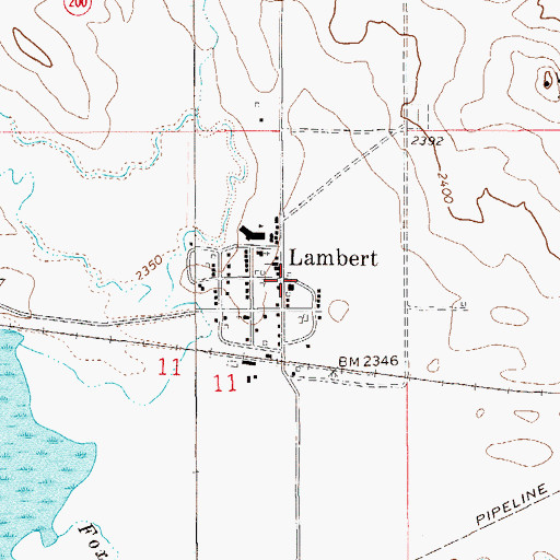 Topographic Map of Union Congregational Church (historical), MT
